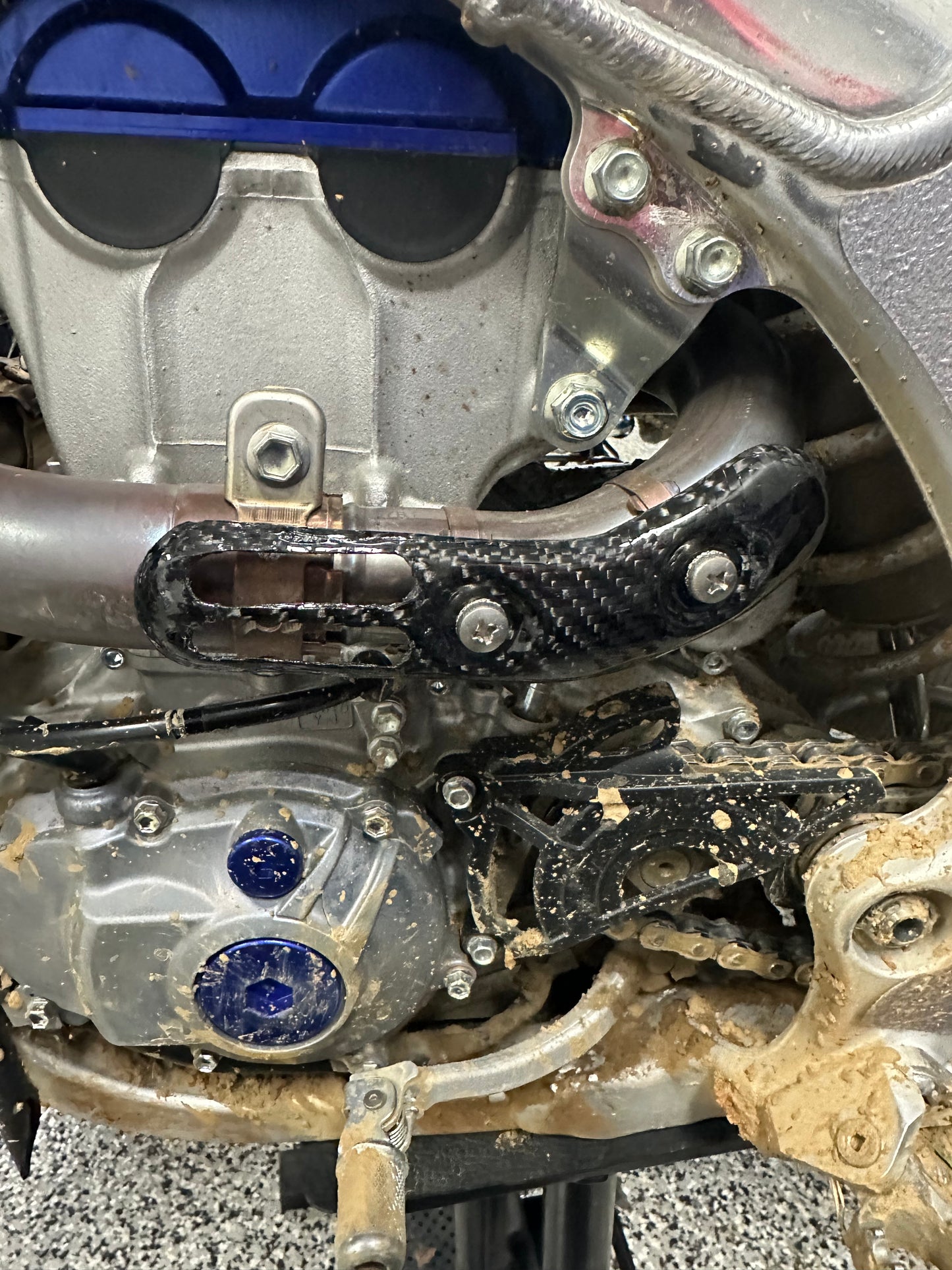 YZ 250F carbon fiber heat shields