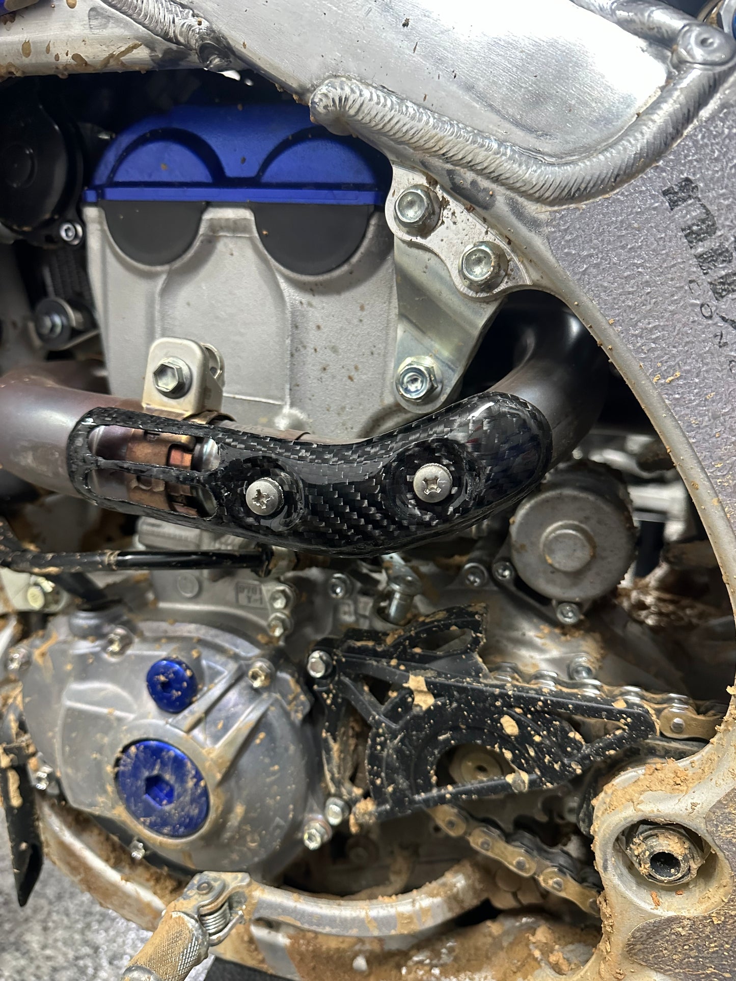 YZ 250F carbon fiber heat shields