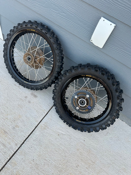 CRF 110 Fully built wheel set