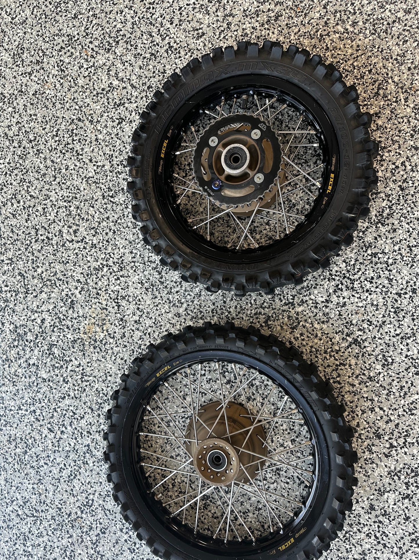 CRF 110 Fully built wheel set