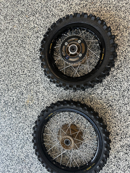 CRF 110 Fully built wheel set